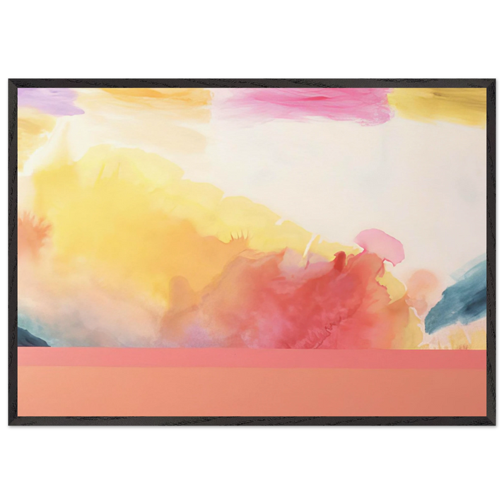 Sailing to India - 1970 - Ronnie Landfield 70x100 cm / 28x40 inches Framed Art Print – Black Wooden Frame