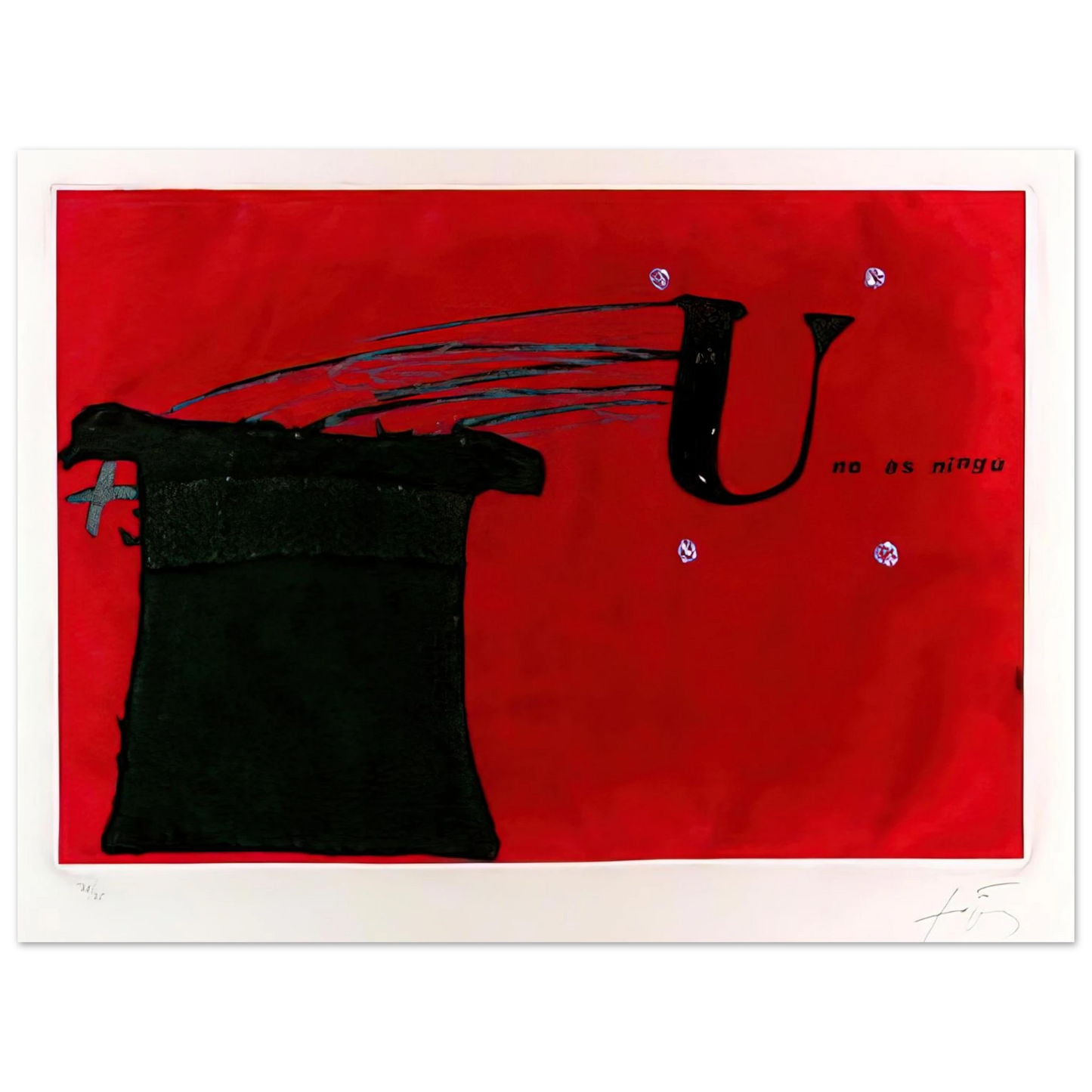Antoni Tapies - U NO S NING 1979 75x100 cm / 30x40inches Fine Art Poster