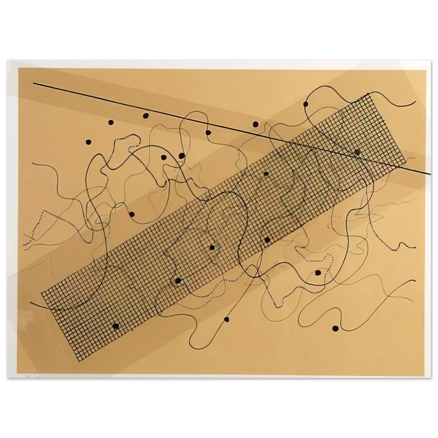 John Cage - Fontana Mix OrangeTan - 1981 75x100 cm / 30x40inches Fine Art Poster