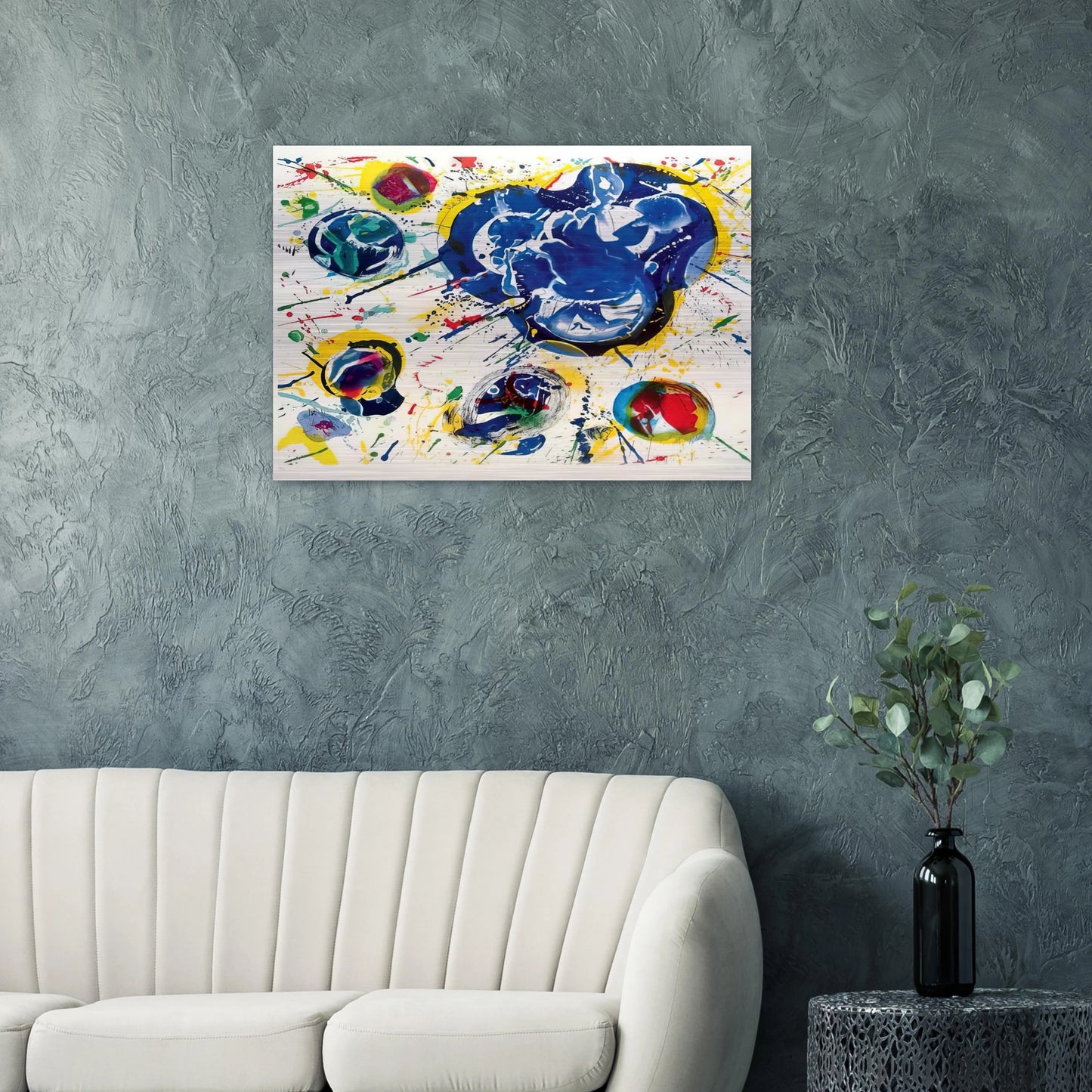 Untitled I L I 87 - Sam Francis Brushed Aluminum Print - 70x100 cm / 28x40 inches | Sam Francis Aluminum Print | Sam Francis Prints