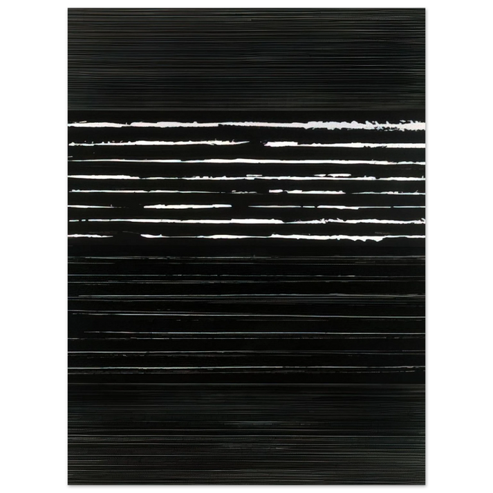 Pierre Soulages - Peinture 324 x 181 cm, 14 mars 1999 Polyptyque - 1999 75x100 cm / 30x40inches Fine Art Poster