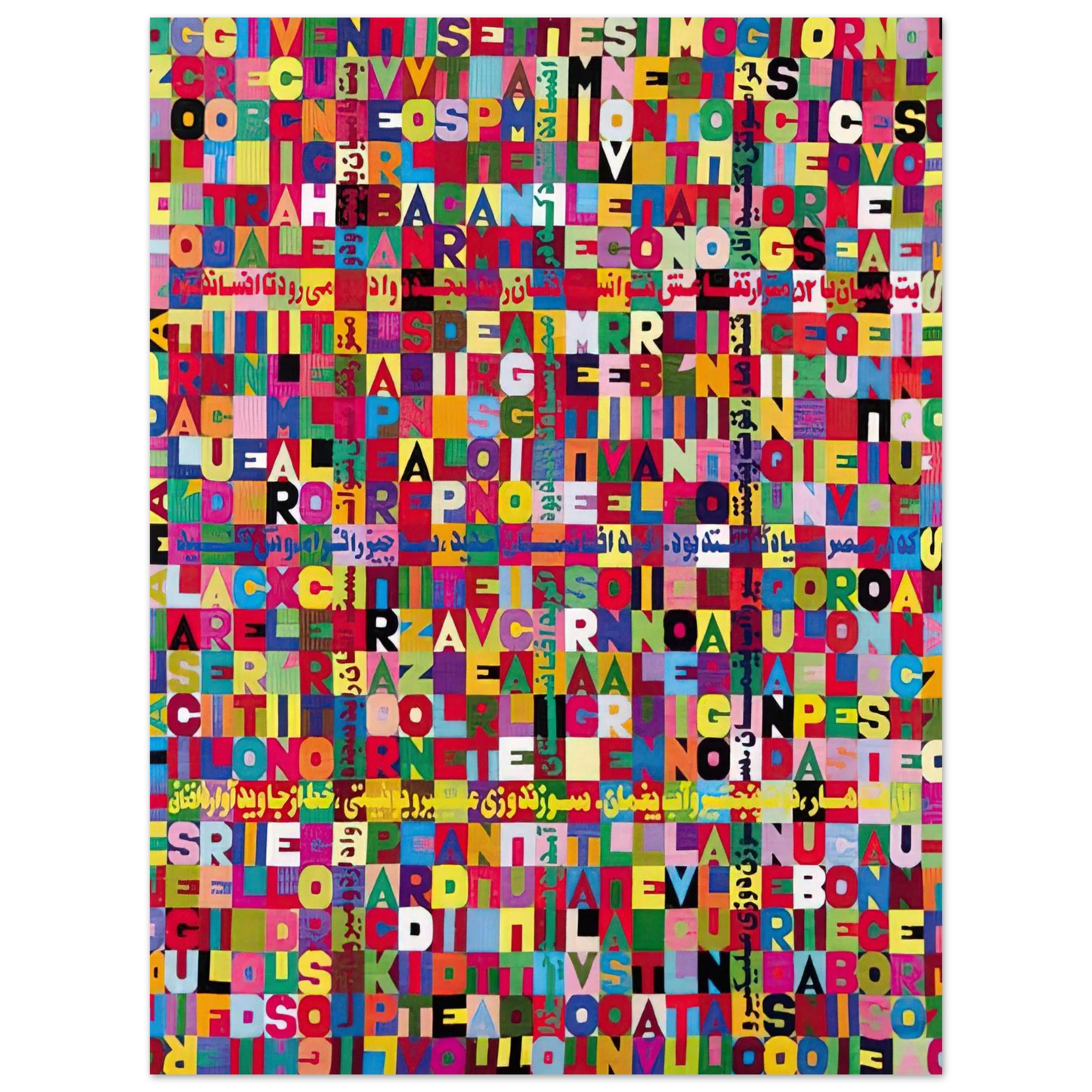 Alighiero Boetti - OGGI VENISETESIMO GIORNO UNDICESIMO MESE ANNO MILLENOVEIOOO ANTOTO ALIGHIERO E BOETTI ALLAMATO 75x100 cm / 30x40inches Fine Art Poster
