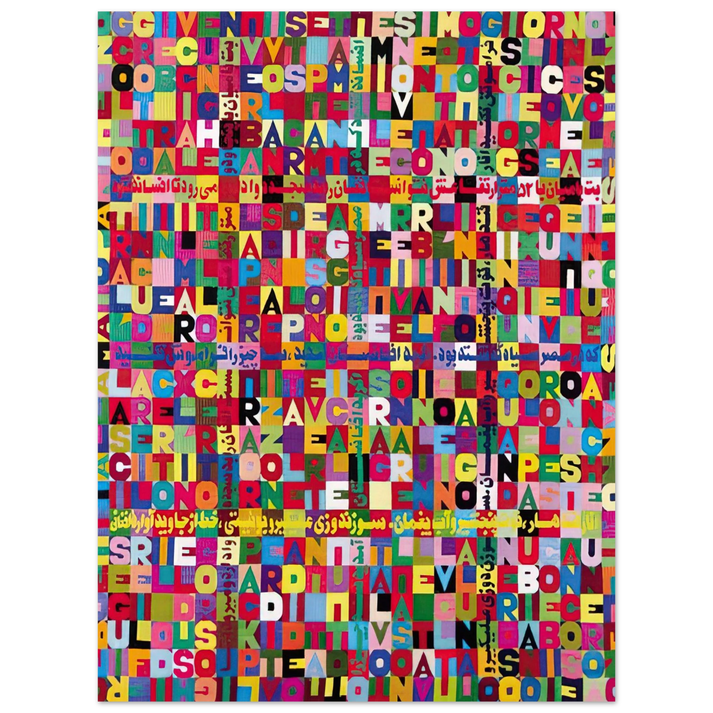 Alighiero Boetti - OGGI VENISETESIMO GIORNO UNDICESIMO MESE ANNO MILLENOVEIOOO ANTOTO ALIGHIERO E BOETTI ALLAMATO 75x100 cm / 30x40inches Fine Art Poster