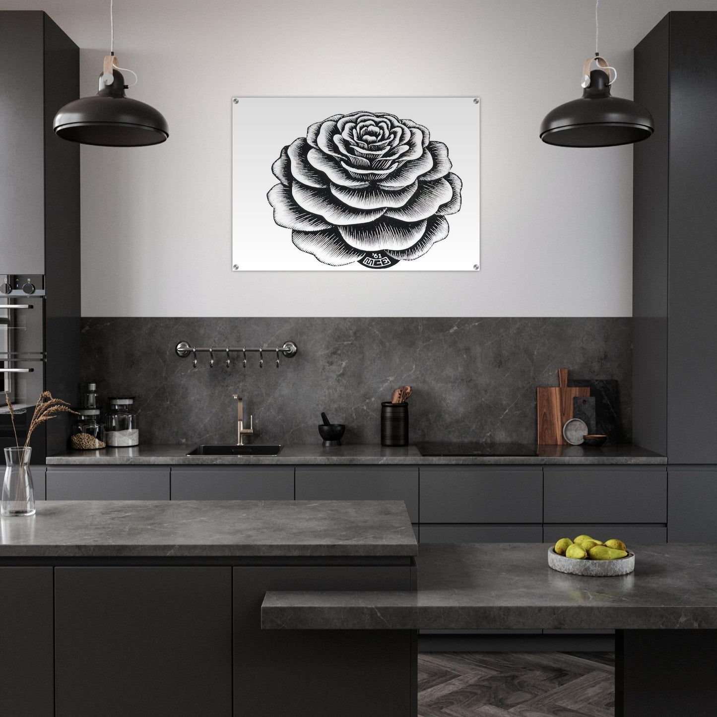 FLOWER 1 - MC Escher Acrylic Print - 70x100 cm / 28x40″ inches | Maurits Cornelis Escher Prints