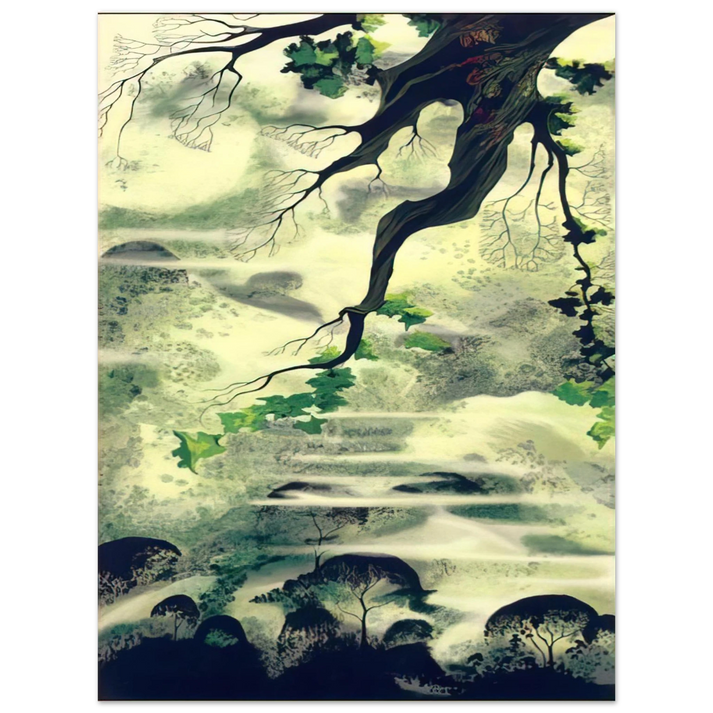 Eyvind Earle - Fog Bound 75x100 cm / 30x40inches Fine Art Poster