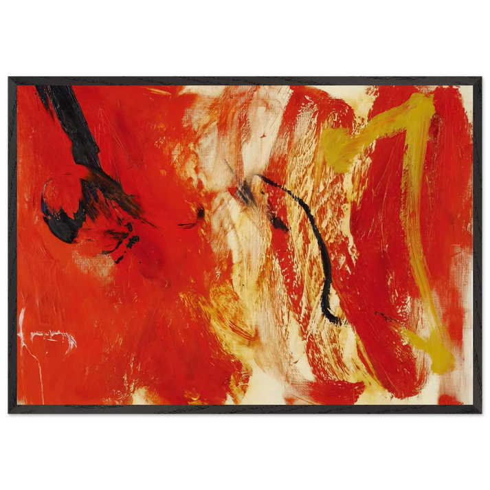 Untitled - 1960 N10 - Jiro Yoshihara 70x100 cm / 28x40 inches Framed Art Print – Black Wooden Frame