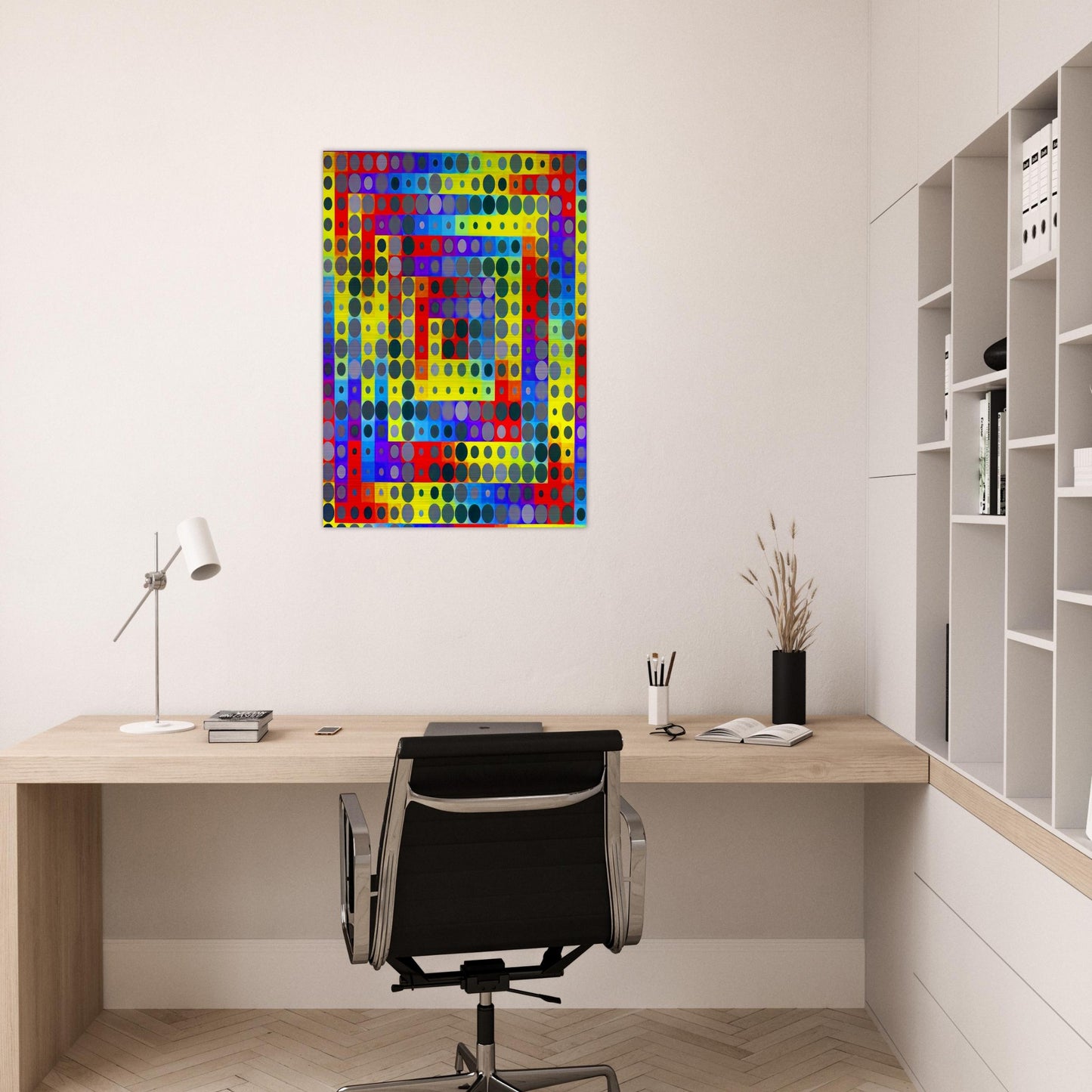 Orion Gris - 1969 - Victor Vasarely Brushed Aluminum Print - 70x100 cm / 28x40 inches | Victor Vasarely Aluminum Print | Victor Vasarely Prints