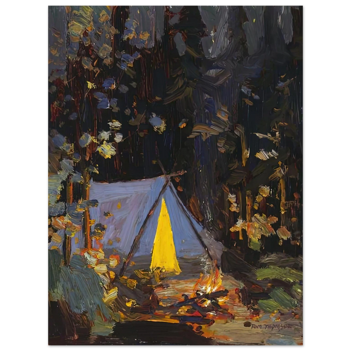 Tom Thomson - CAMPFIRE 1916 75x100 cm / 30x40inches Fine Art Poster