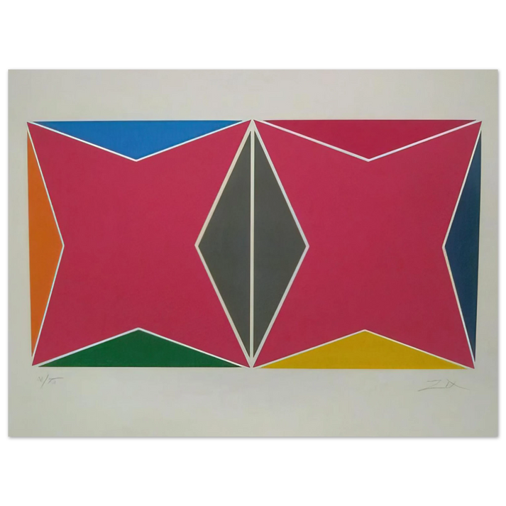 Larry Zox - Geometric Composition - Hard Edge Painting 75x100 cm / 30x40inches Fine Art Poster