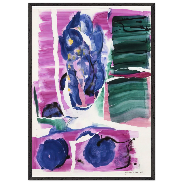 Variations I on Clarks Cove - Grace Hartigan 70x100 cm / 28x40 inches Framed Art Print – Black Wooden Frame