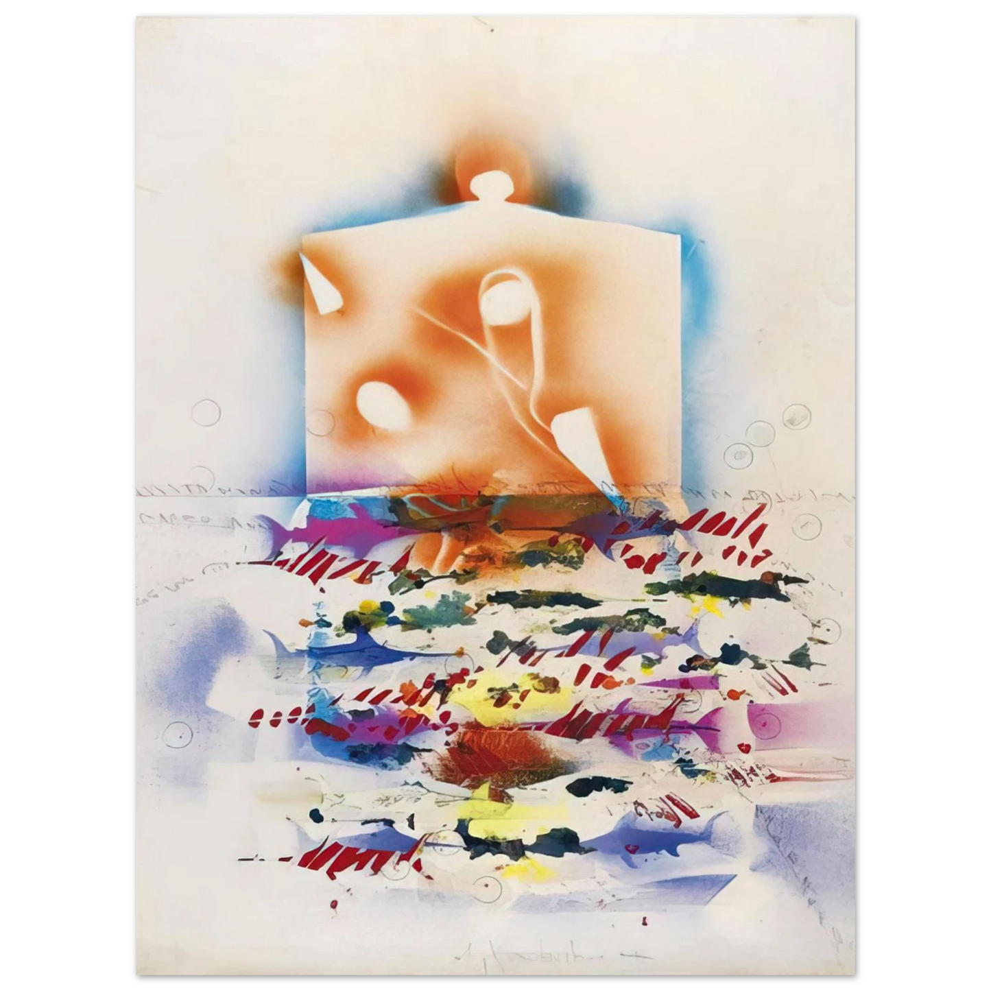 Alighiero Boetti - PESCI SPADA 1988 75x100 cm / 30x40inches Fine Art Poster