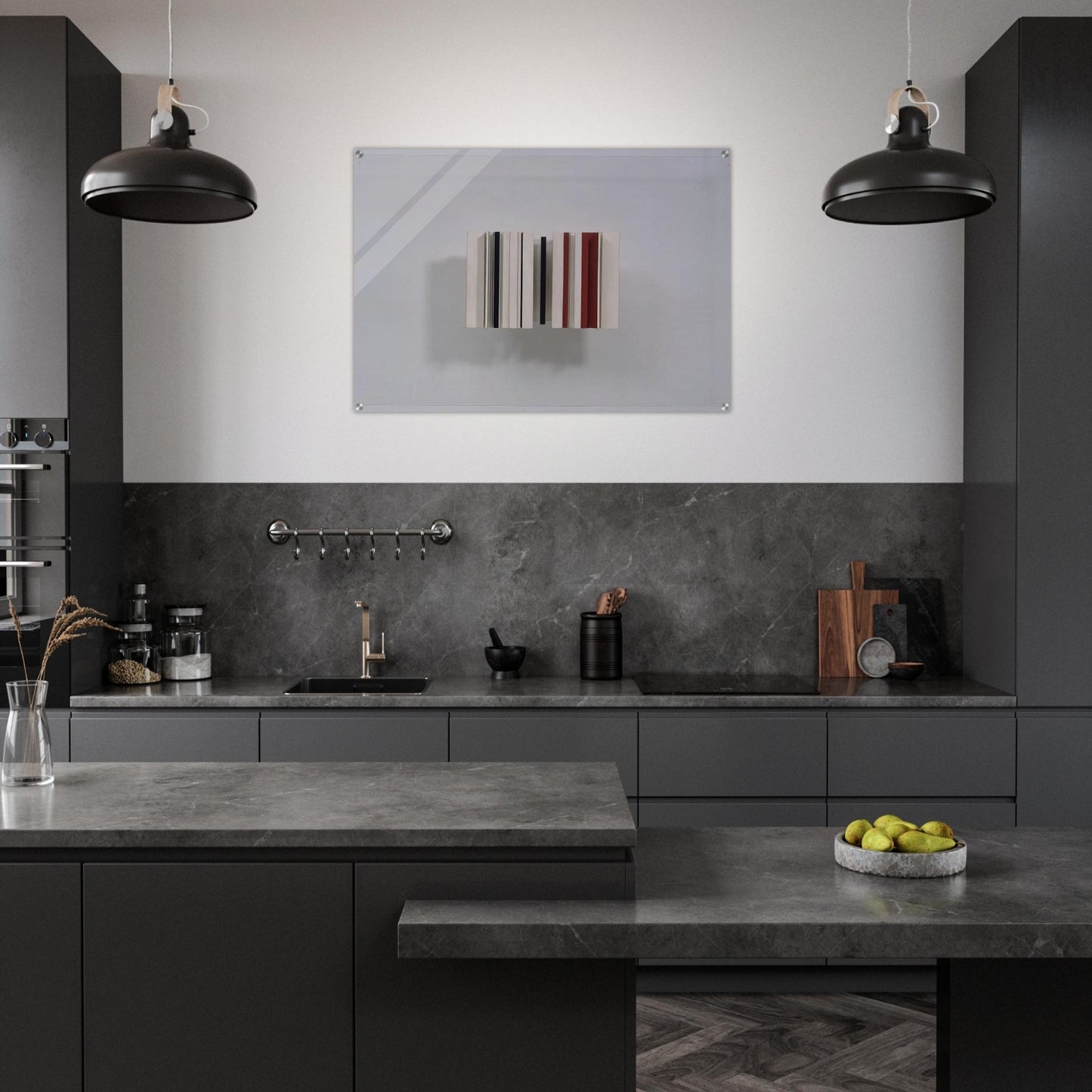 Relief Construction in White, Black and Maroon - 1963 - Victor Pasmore Acrylic Print - 70x100 cm / 28x40″ inches | Victor Pasmore Wall Art | Victor Pasmore Prints