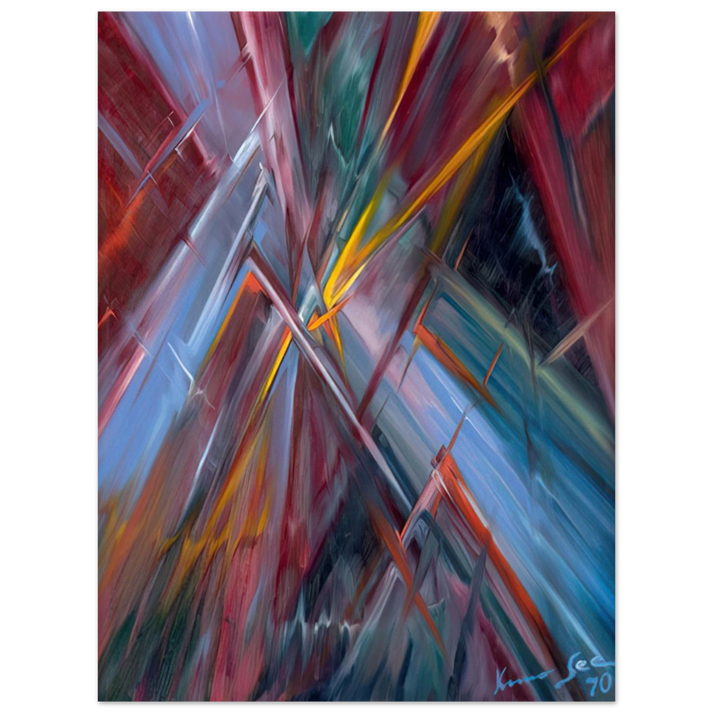 Konrad Zuse - Colorful Flashes 75x100 cm / 30x40inches Fine Art Poster