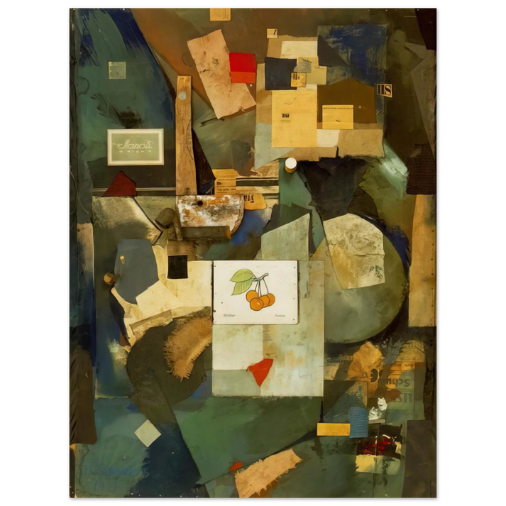 Kurt Schwitters - CHERRY PICTURE 1921 75x100 cm / 30x40inches Fine Art Poster