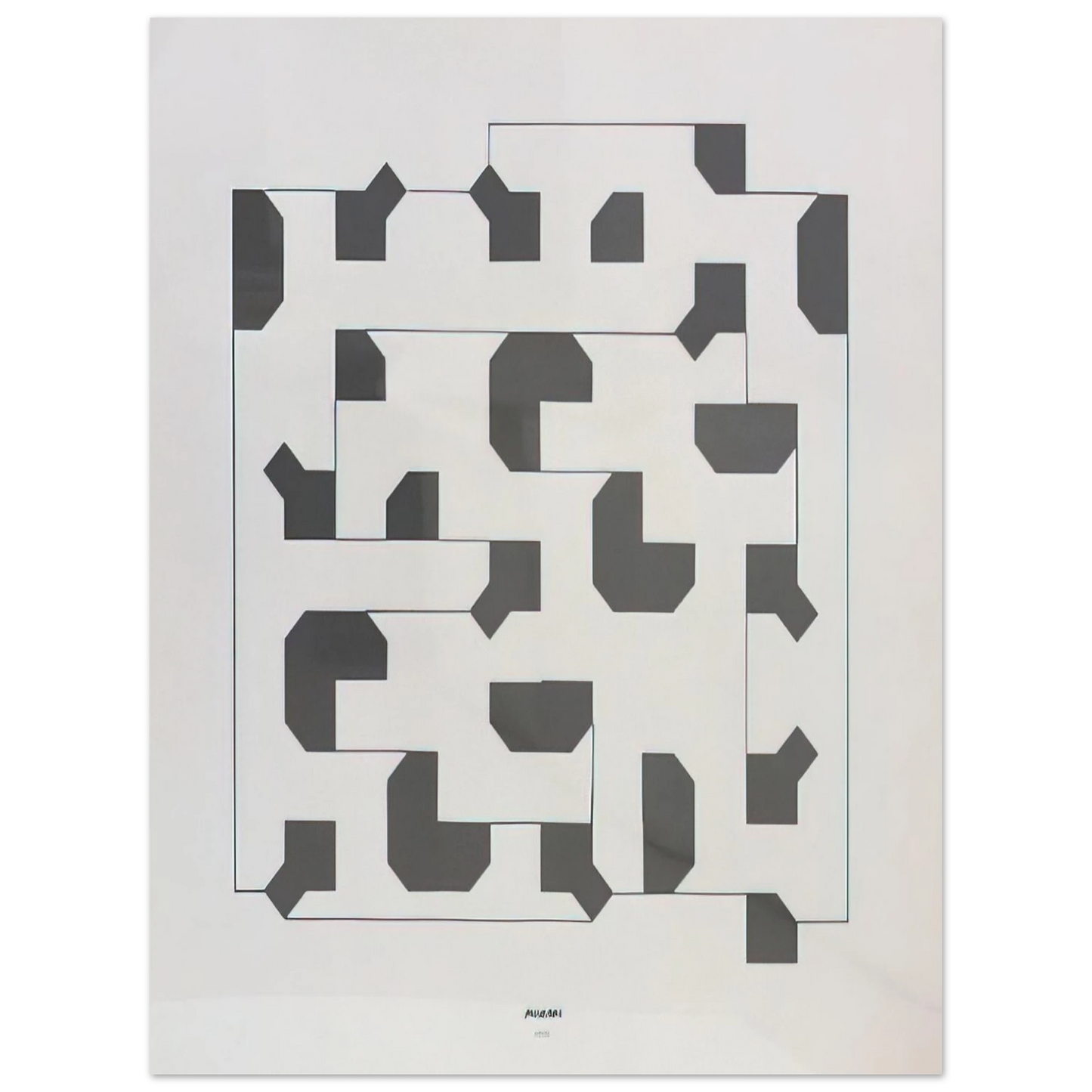 Bruno Munari - Curva di Peano - 1975 75x100 cm / 30x40inches Fine Art Poster