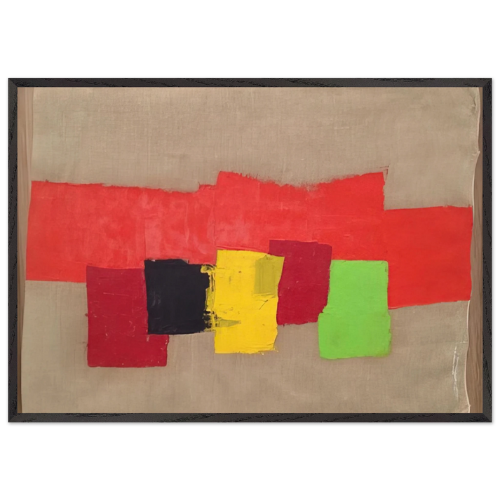 Untitled - 1970 N5 - Etel Adnan 70x100 cm / 28x40 inches Framed Art Print – Black Wooden Frame