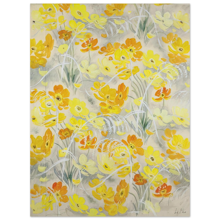 Le Pho - Orange and Yellow Flowers - Post-Impressionism 75x100 cm / 30x40inches Fine Art Poster