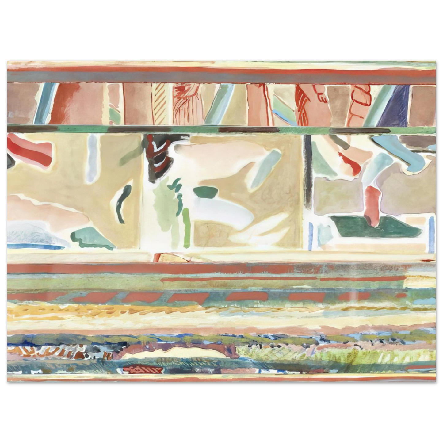 Menez - Paisagem II, Portalegre tapestry card - Lyrical Abstraction 75x100 cm / 30x40inches Fine Art Poster