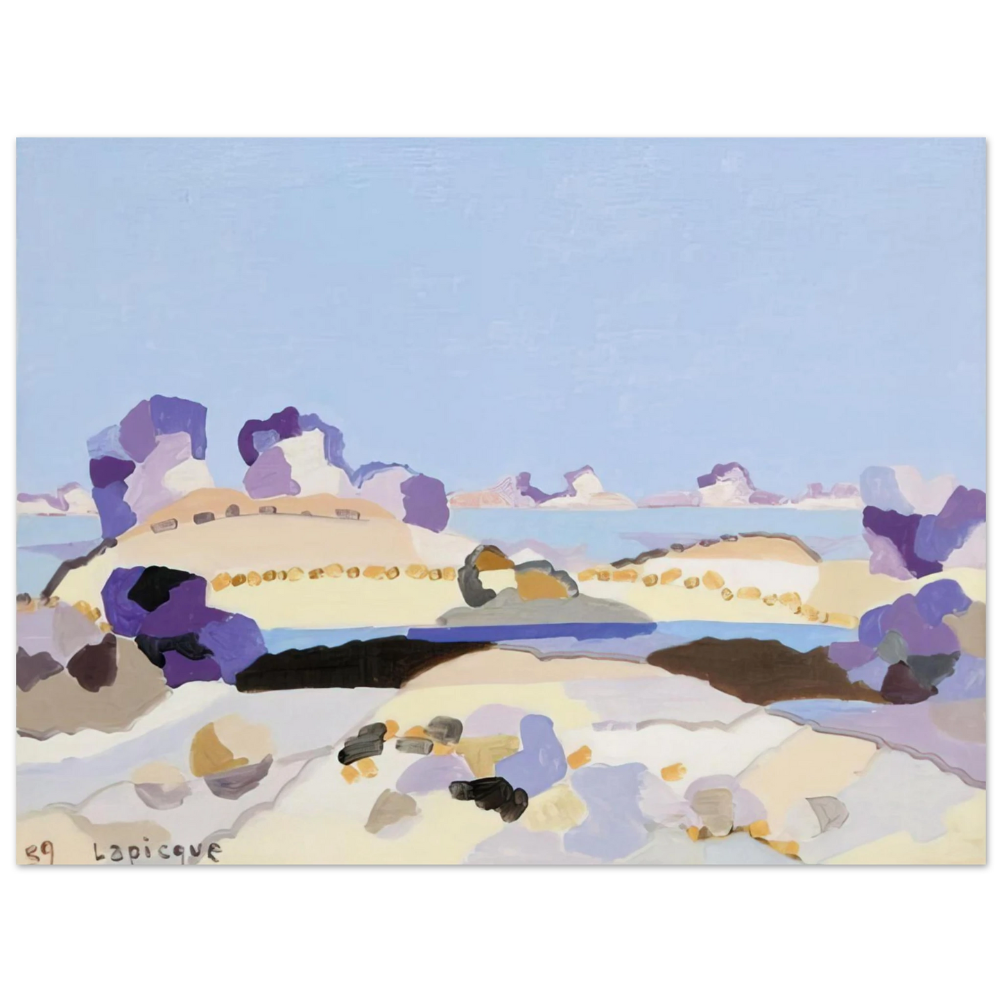 Charles Lapicque - Lagune bretonne - 1959 75x100 cm / 30x40inches Fine Art Poster