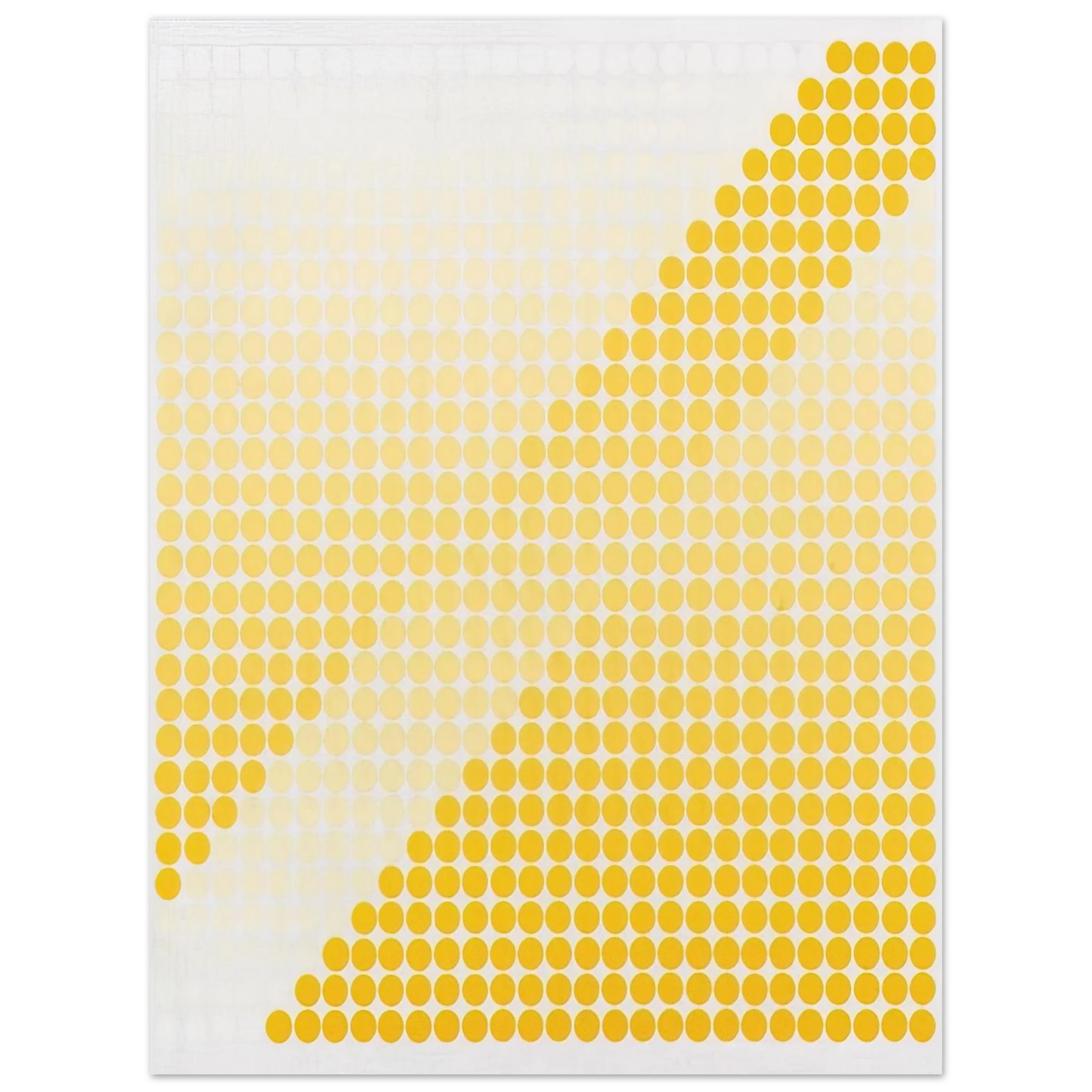 Dadamaino - Bianco Giallo - 1971 75x100 cm / 30x40inches Fine Art Poster