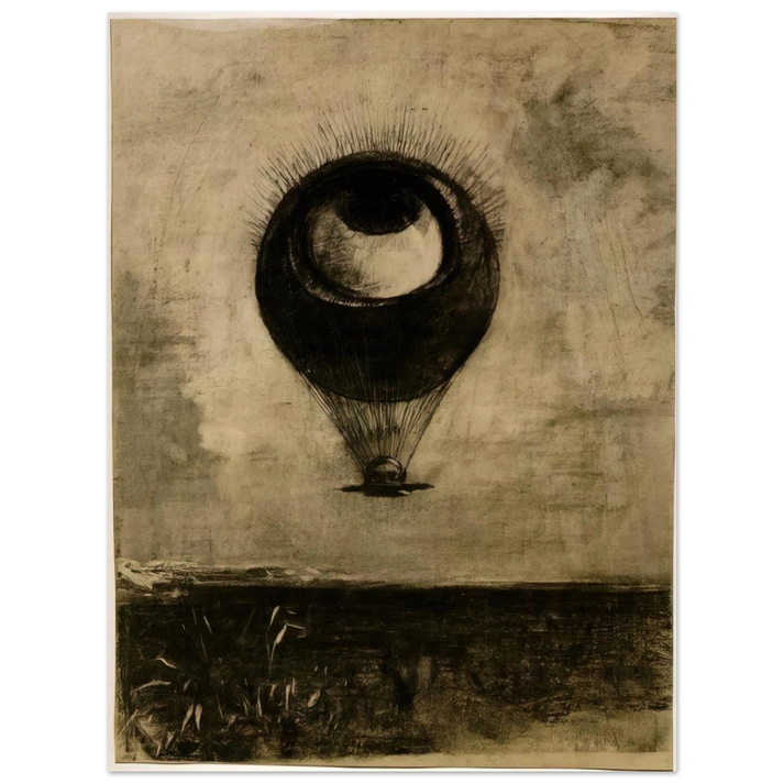 Odilon Redon - EYE BALLOON 1898 75x100 cm / 30x40inches Fine Art Poster