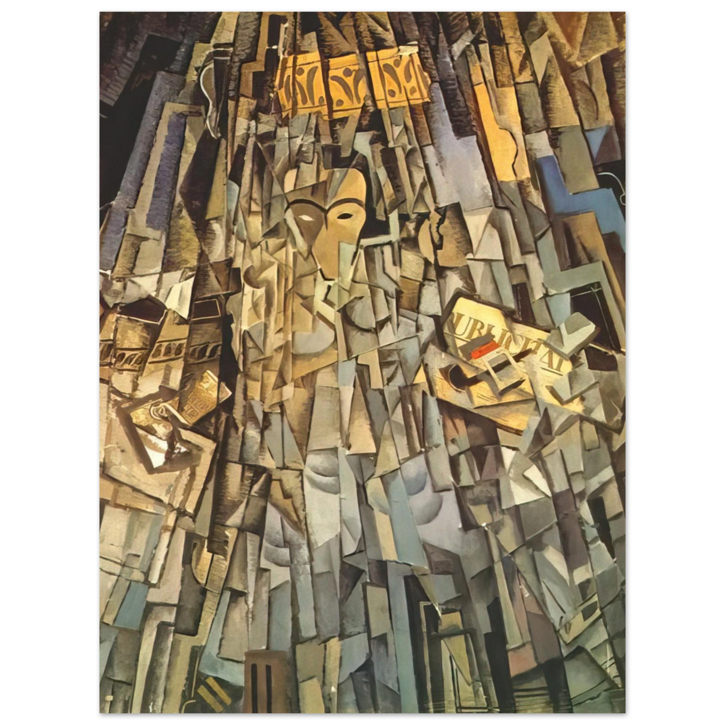 Salvador Dali - CUBIST SELF PORTRAIT 75x100 cm / 30x40inches Fine Art Poster