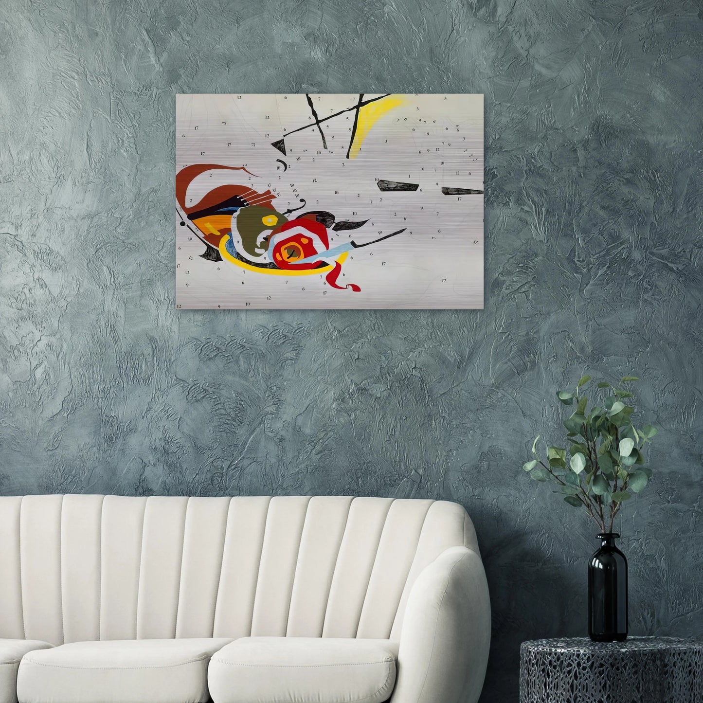 Do It Yourself Violin - Andy Warhol Brushed Aluminum Print - 70x100 cm / 28x40 inches | Andy Warhol Aluminum Print | Andy Warhol Prints