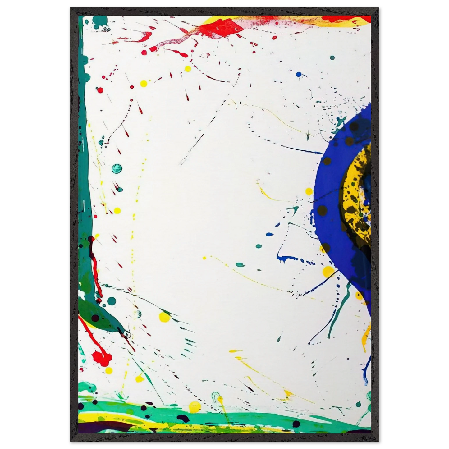 Untitled SF-315 - Sam Francis 70x100 cm / 28x40 inches Framed Art Print – Black Wooden Frame