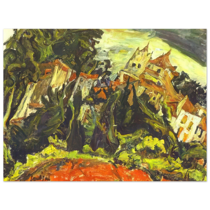 Chaim Soutine - HOUSES AT CERET 75x100 cm / 30x40inches Fine Art Poster
