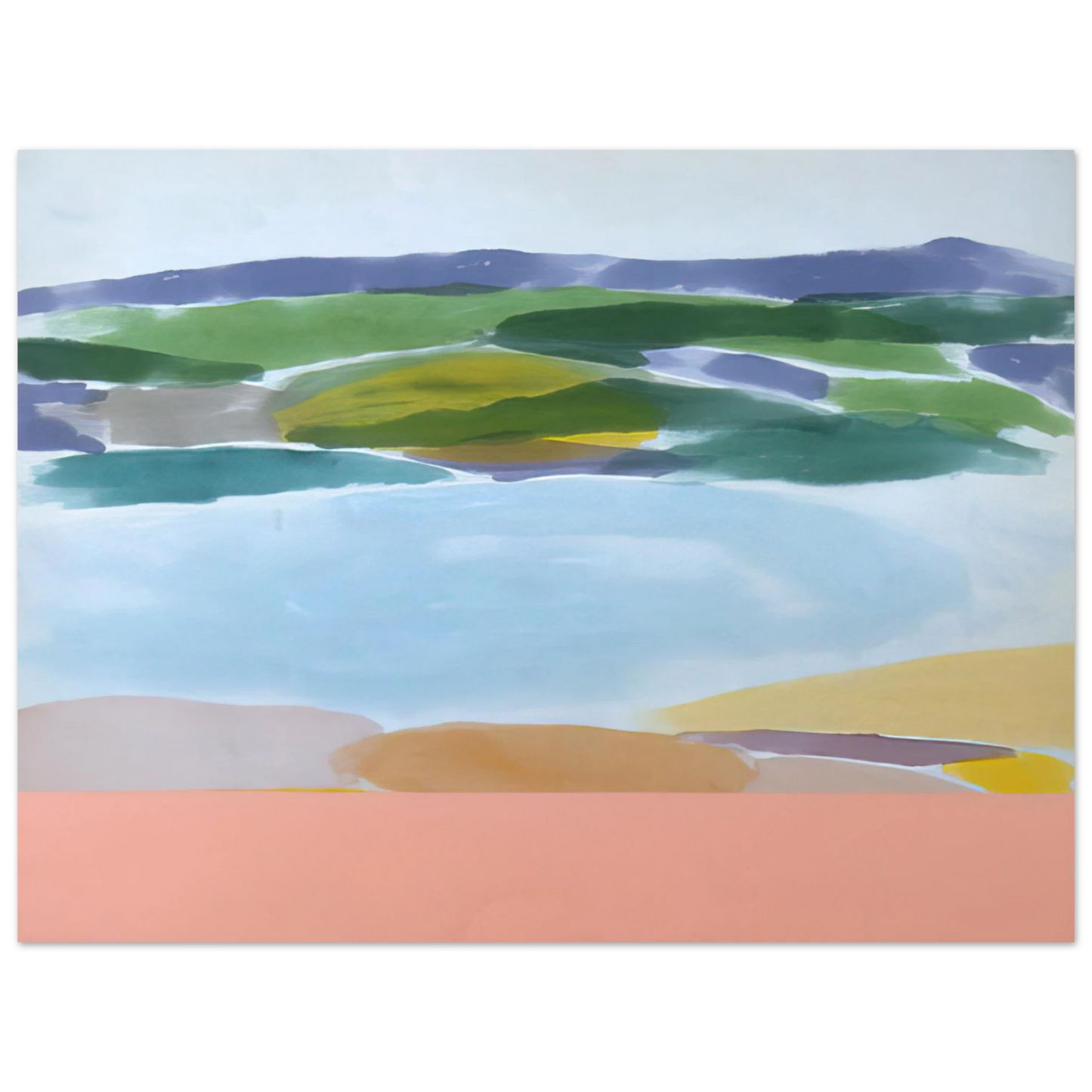 Ronnie Landfield - Survival's Shore - 1980 75x100 cm / 30x40inches Fine Art Poster