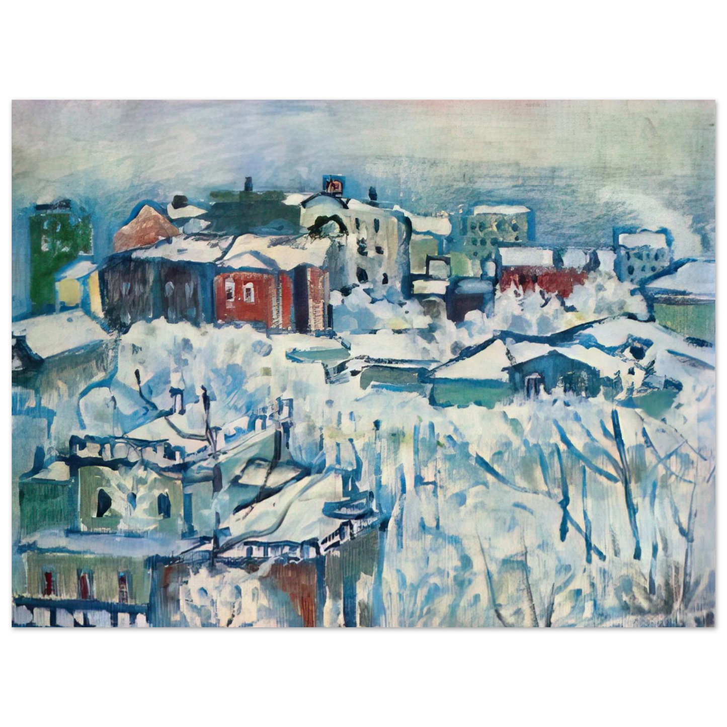 Wassily Kandinsky - MOSCOW SMOLENSKY BOULEVARD STUDY 1916 75x100 cm / 30x40inches Fine Art Poster