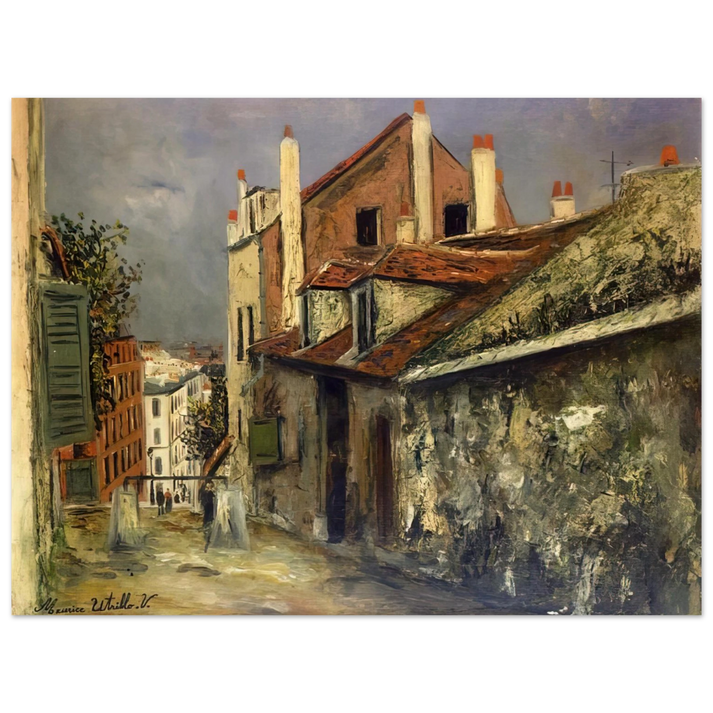 Maurice Utrillo - THE HOUSE OF MIMI PINSON IN MONTMARTRE 75x100 cm / 30x40inches Fine Art Poster