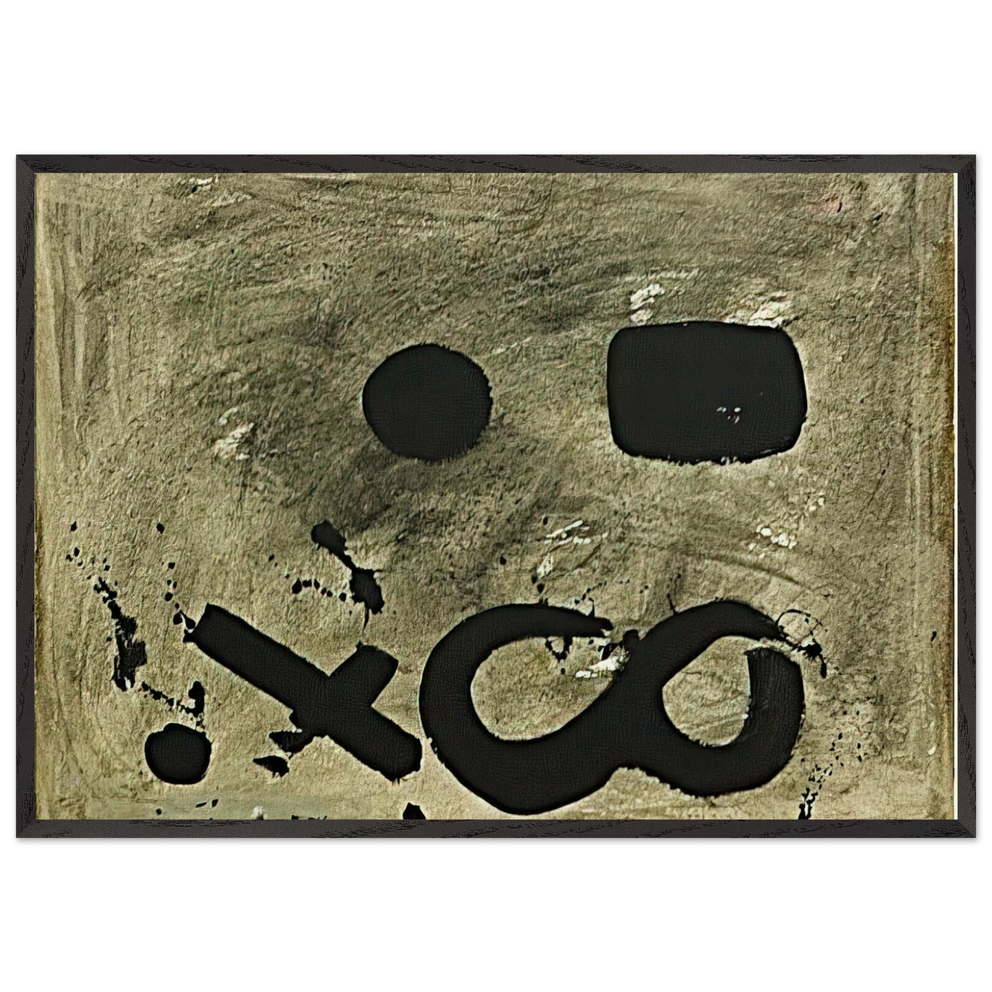 Figure Eight - 1967 - Adolph Gottlieb 70x100 cm / 28x40 inches Framed Art Print – Black Wooden Frame