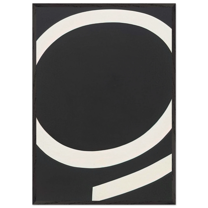 Running White - Ellsworth Kelly 70x100 cm / 28x40 inches Framed Art Print – Black Wooden Frame