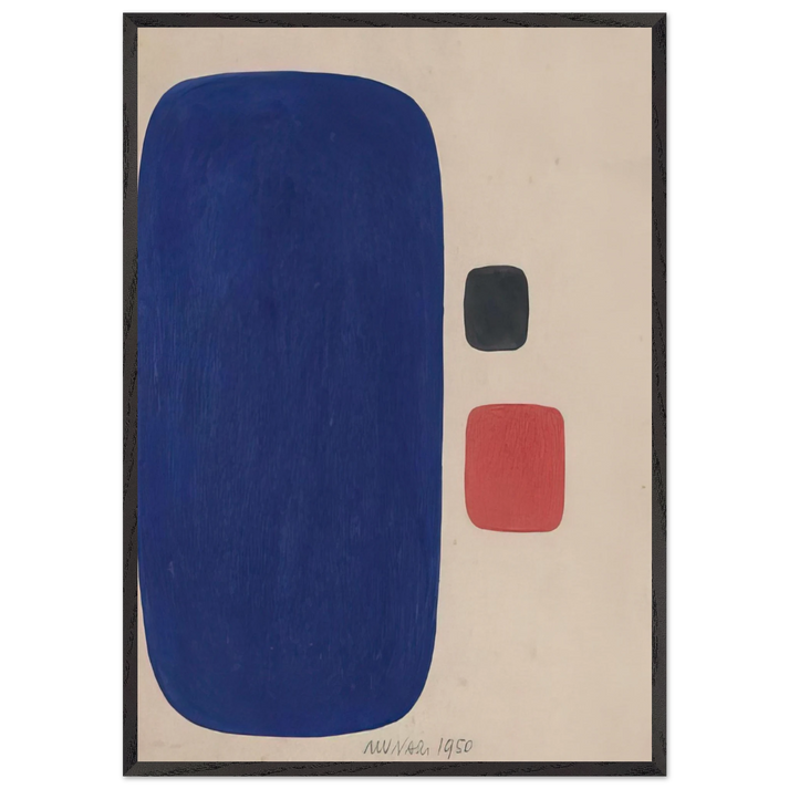 Composizione - 1950 - Bruno Munari 70x100 cm / 28x40 inches Framed Art Print – Black Wooden Frame