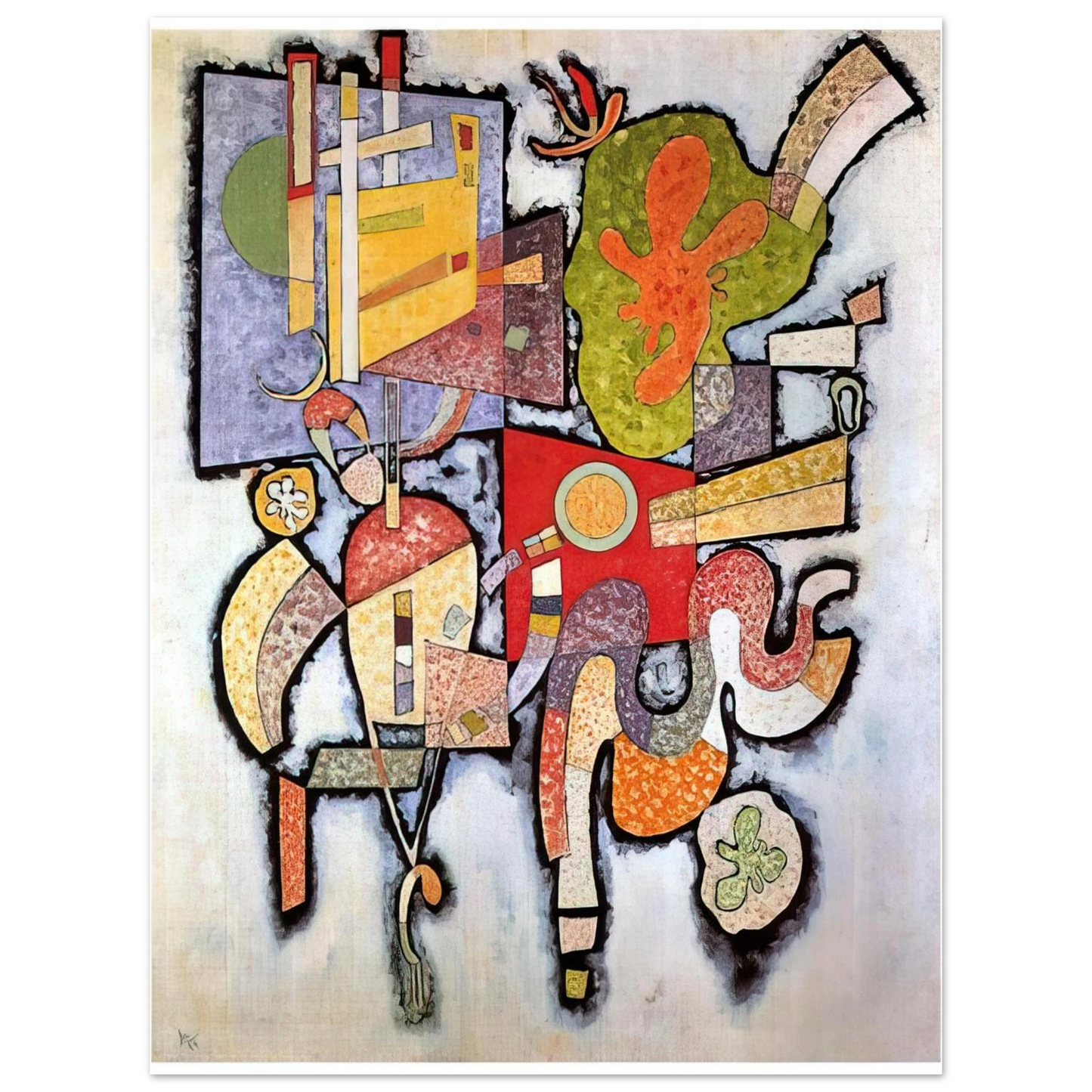 Wassily Kandinsky - COMPLEX SIMPLE 1939 75x100 cm / 30x40inches Fine Art Poster