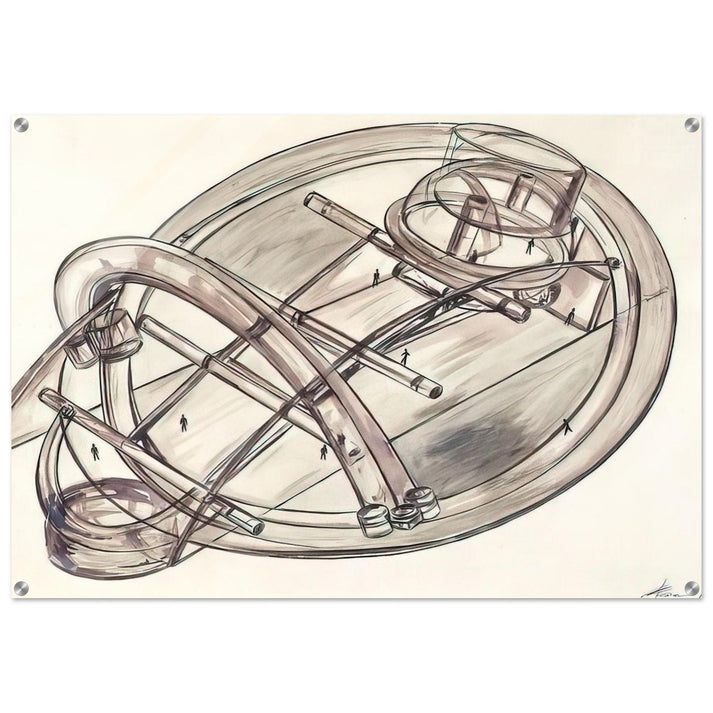 Untitled - 1972 - Gyula Kosice Acrylic Print - 70x100 cm / 28x40″ inches