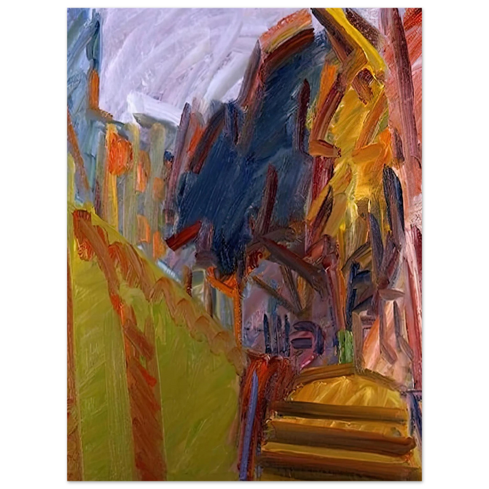 Frank Auerbach - ALBERO DI FRONTE 75x100 cm / 30x40inches Fine Art Poster