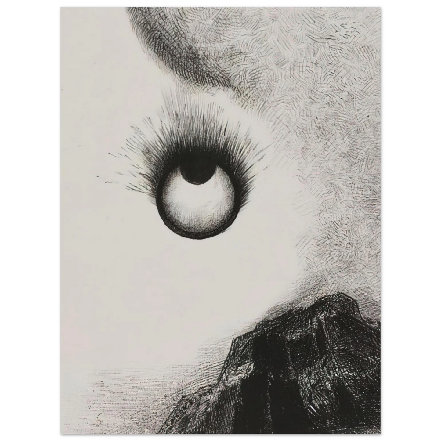 Odilon Redon - EVERYWHERE EYEBALLS ARE AFLAME 1888 75x100 cm / 30x40inches Fine Art Poster