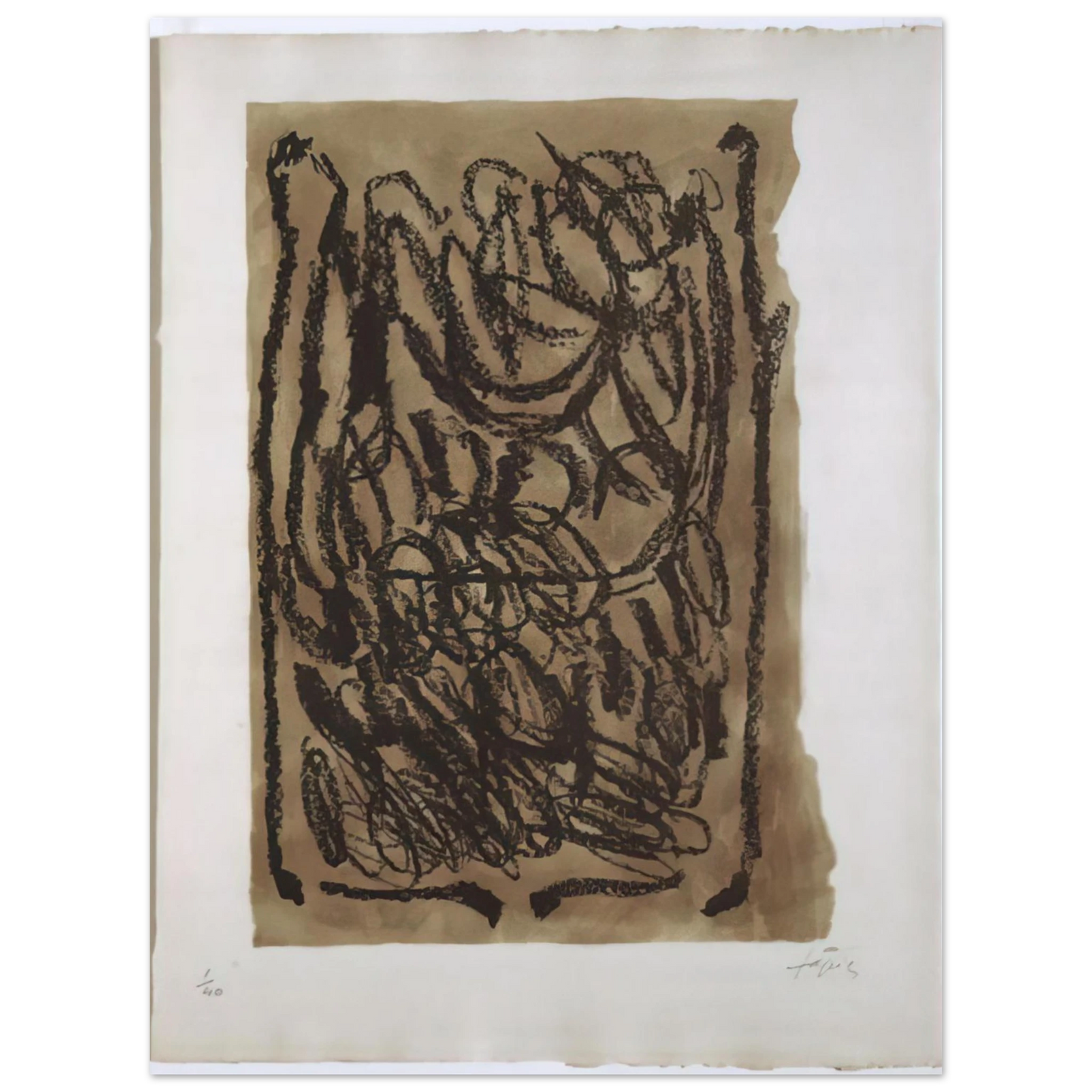 Antoni Tapies - EL PA A LA BARCA 1963 75x100 cm / 30x40inches Fine Art Poster