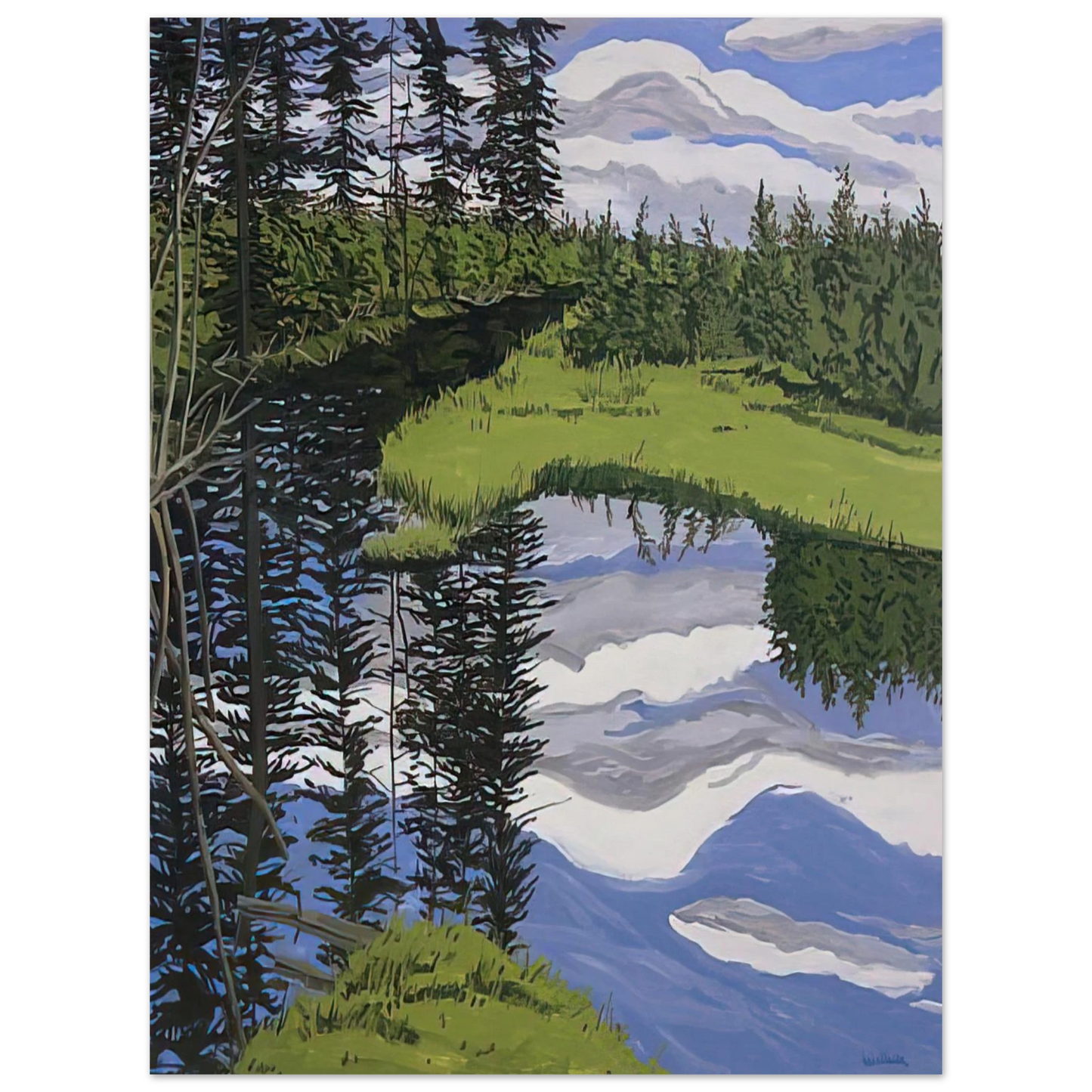 Neil Welliver - Illusory Flowage - 1996 75x100 cm / 30x40inches Fine Art Poster