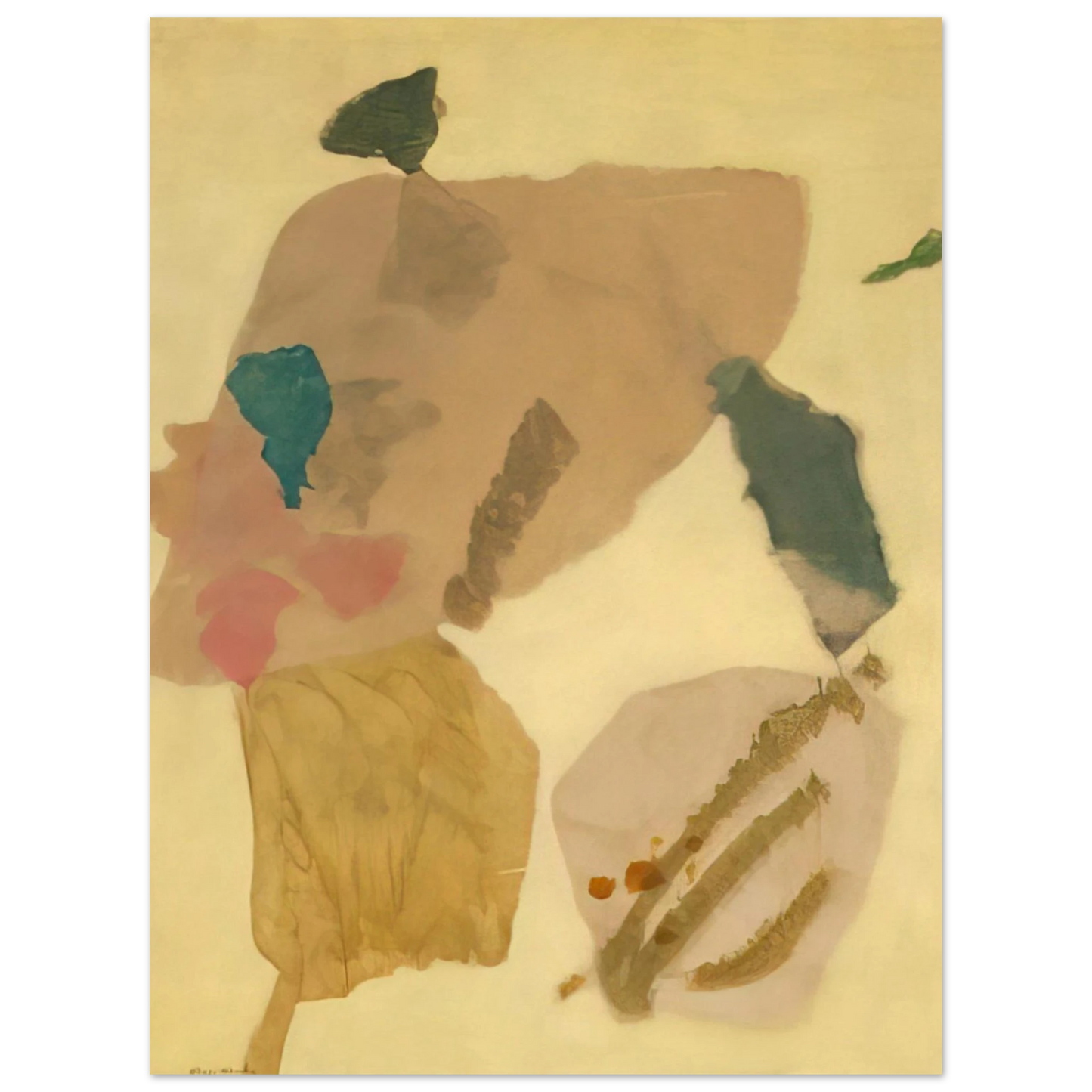 Kenzo Okada - Lemon Yellow - 1950 75x100 cm / 30x40inches Fine Art Poster