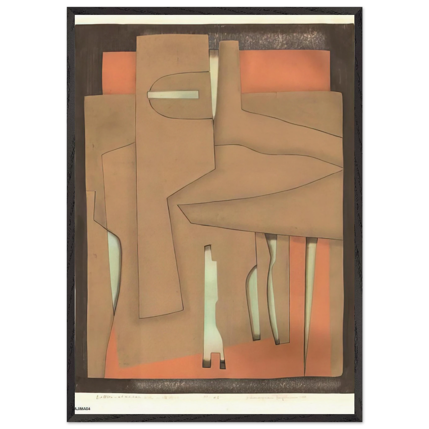 Bottles at the Bar - 1978 - Hiroyuki Tajima 70x100 cm / 28x40 inches Framed Art Print – Black Wooden Frame