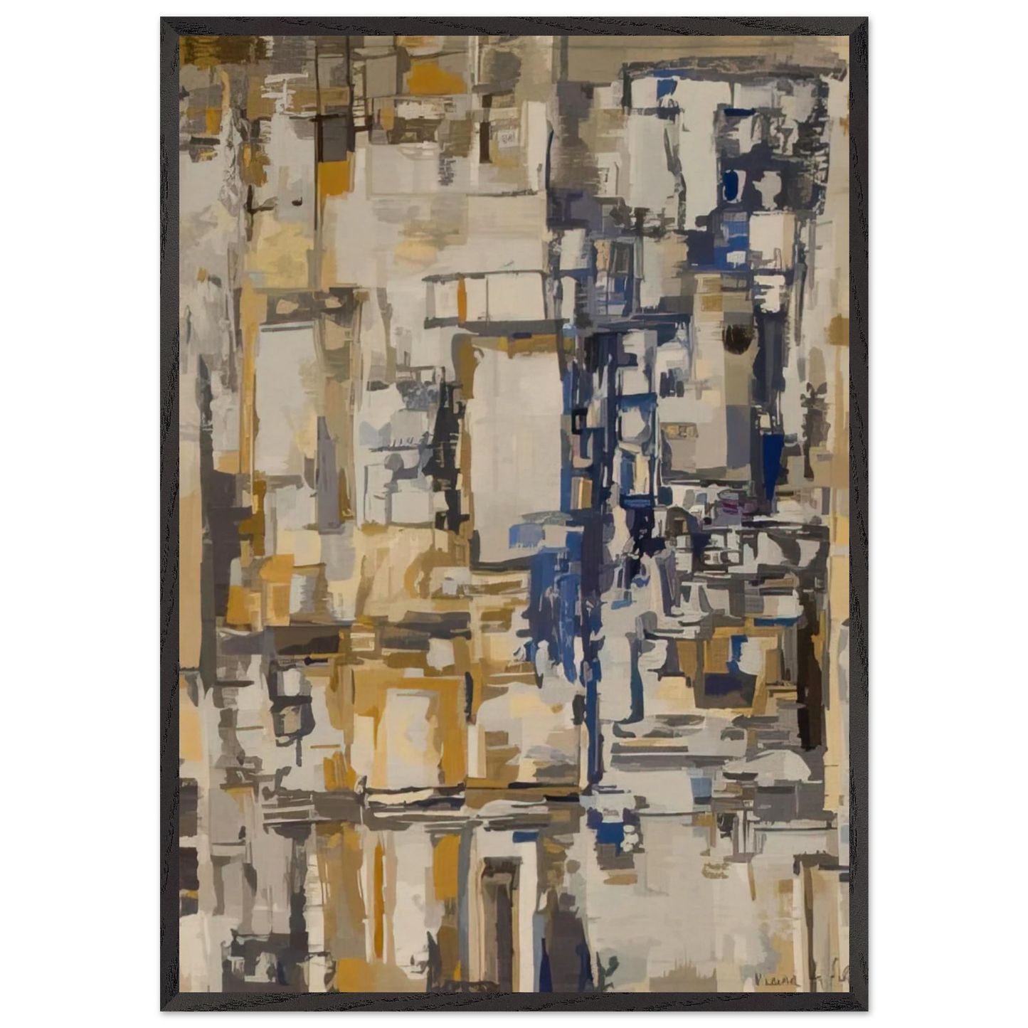 Janela - 1969 - Maria Helena Vieira da Silva 70x100 cm / 28x40 inches Framed Art Print – Black Wooden Frame