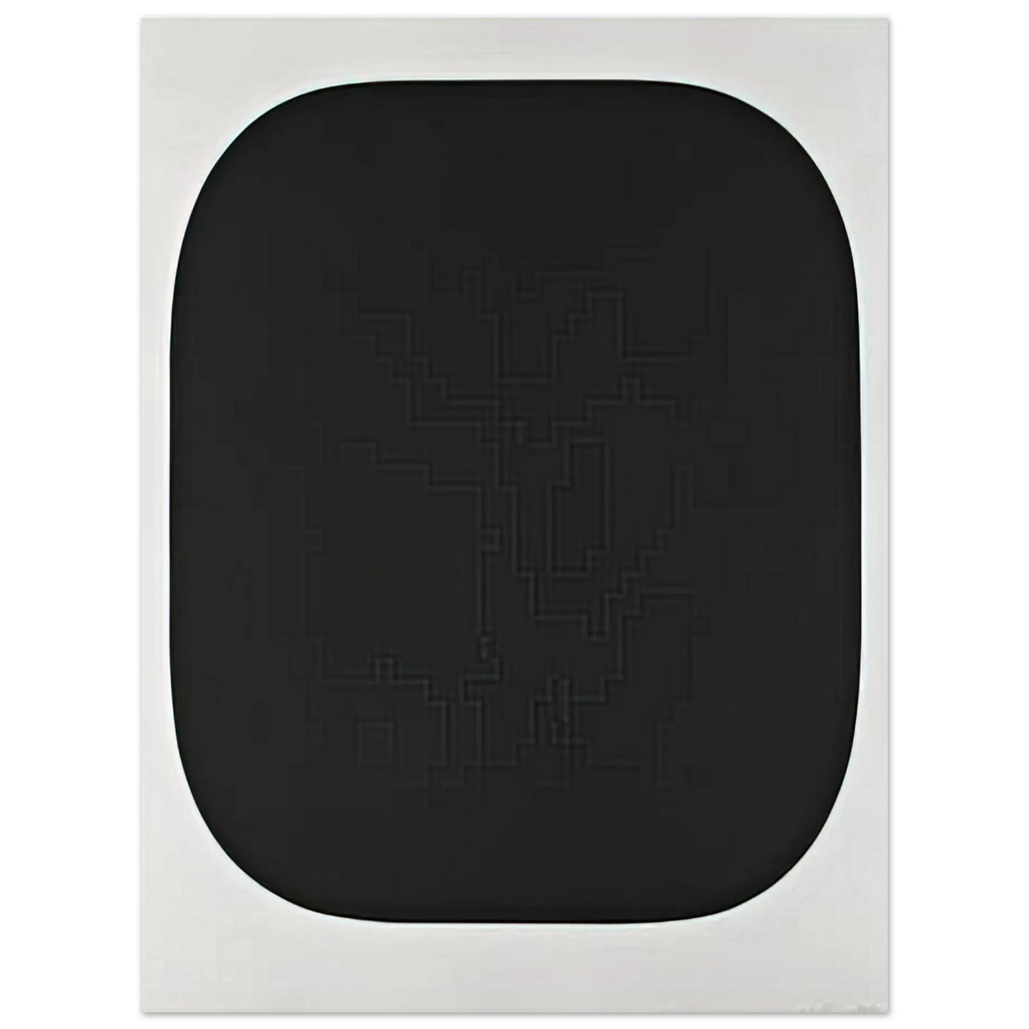 Ellsworth Kelly - Black Variation IV, from Second Curve series 75x100 cm / 30x40inches Fine Art Poster