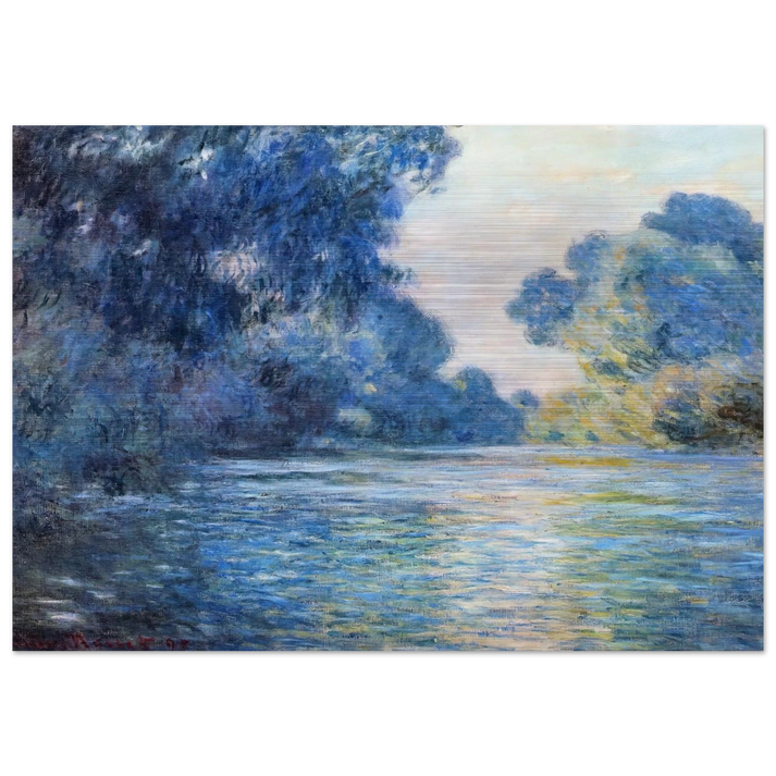 Morning on the Seine at Giverny 02 - claude monet Brushed Aluminum Print - 70x100 cm / 28x40 inches | claude monet Aluminum Print | claude monet Prints