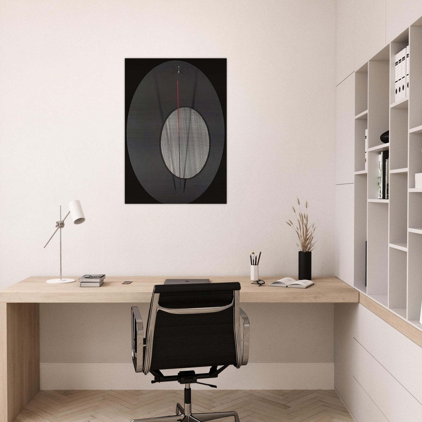 L OEIL DE BOEUF - Jesus Rafael Soto Brushed Aluminum Print - 70x100 cm / 28x40 inches | Jesus Rafael Soto Aluminum Print | Jesus Rafael Soto Prints