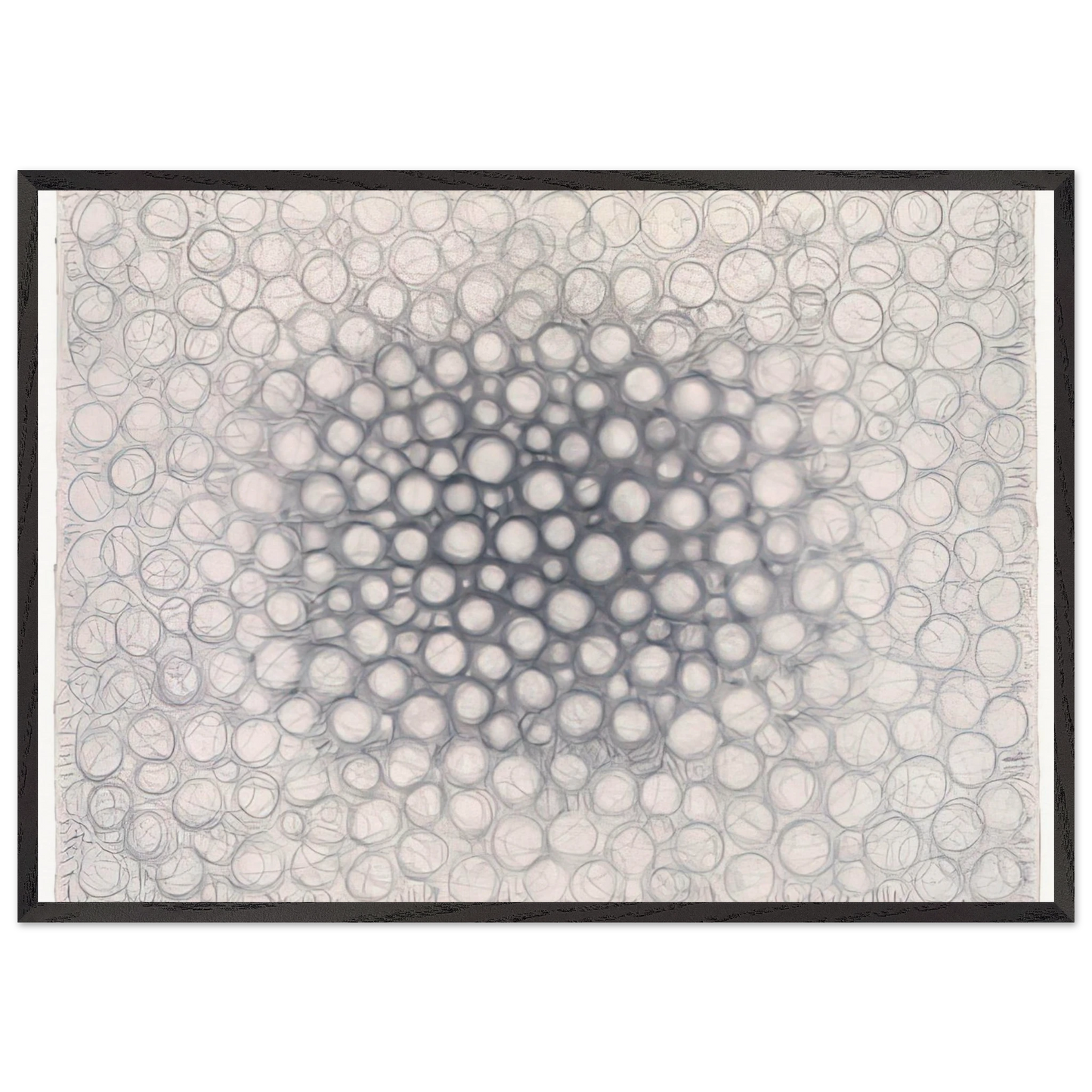 Light Gathers to the Question of No - 1979 - Richard Pousette-Dart 70x100 cm / 28x40 inches Framed Art Print – Black Wooden Frame