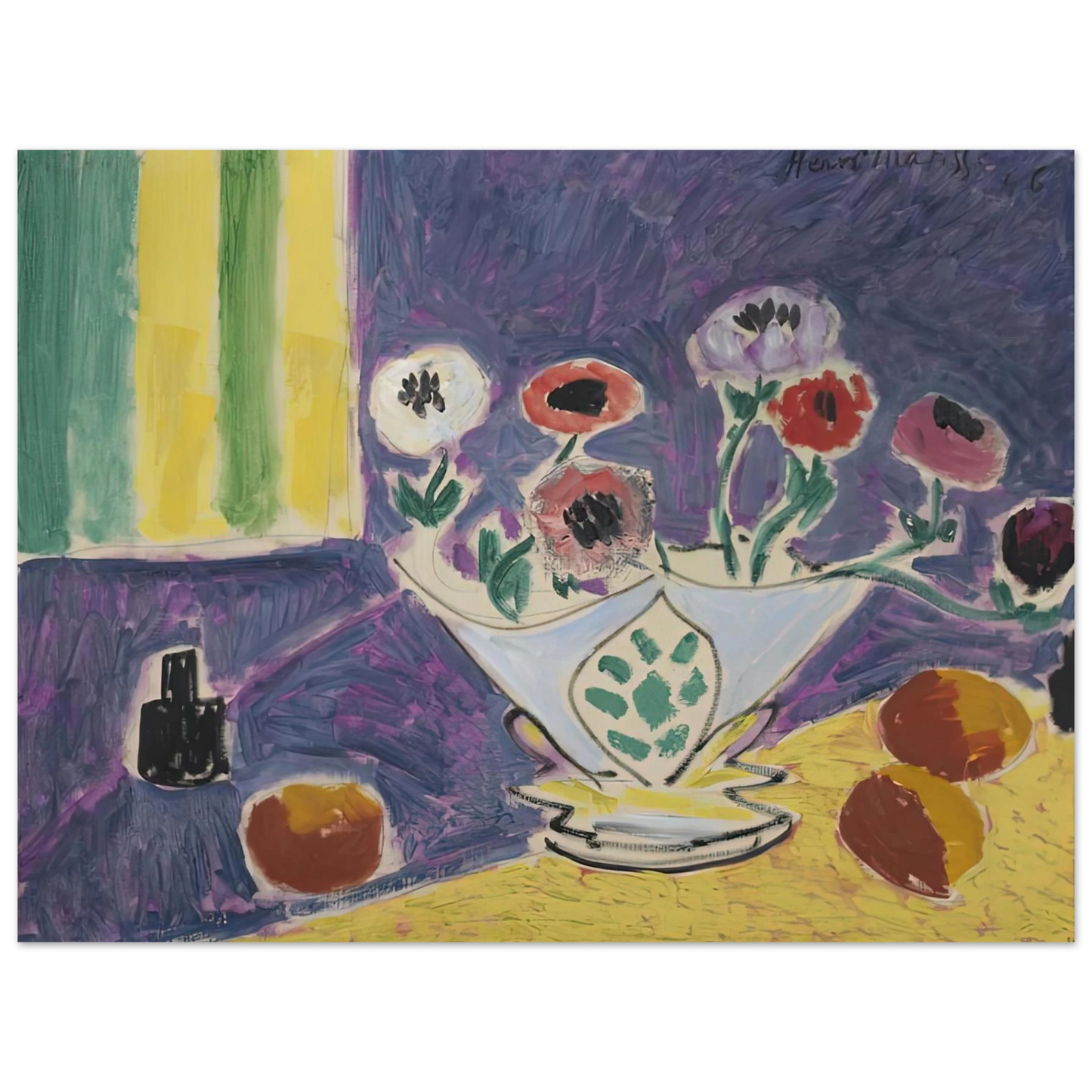 Henri Matisse - VASE D ANEMONES 1946 75x100 cm / 30x40inches Fine Art Poster