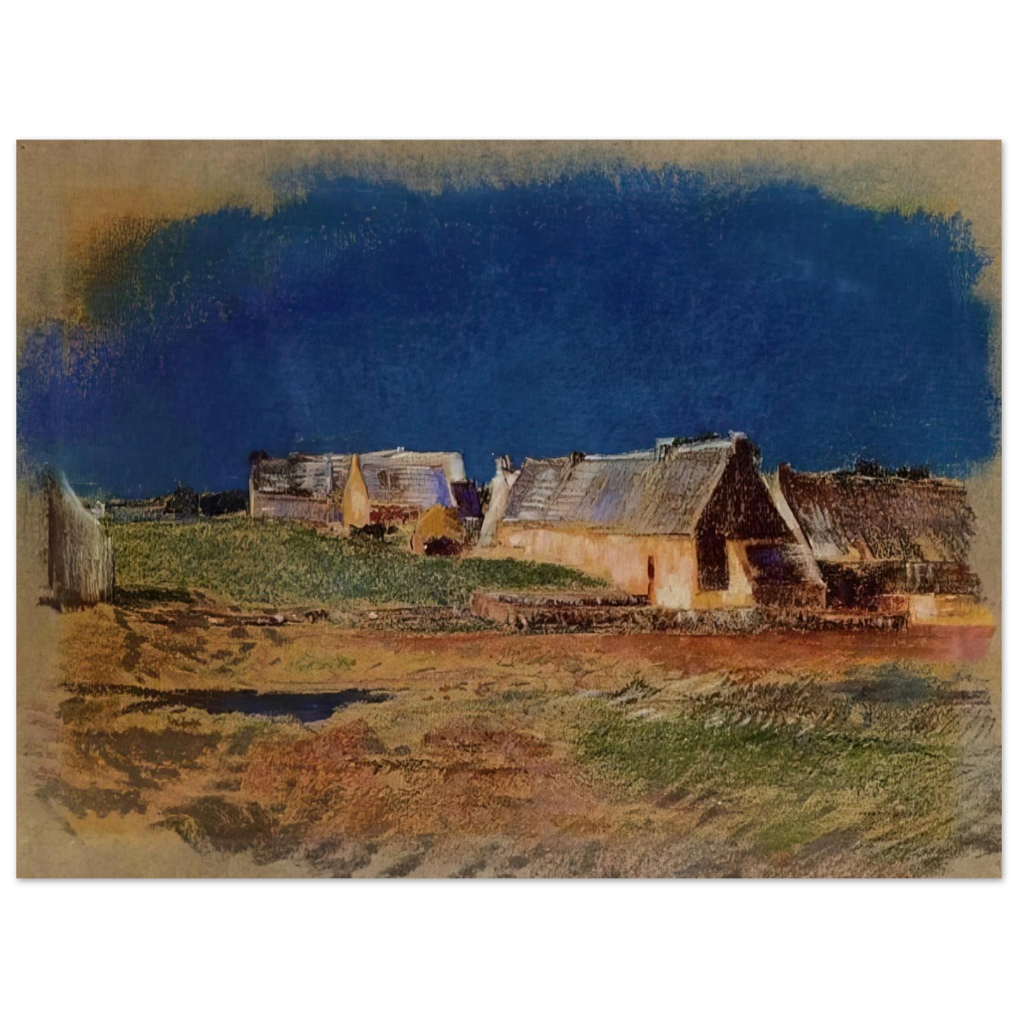 Odilon Redon - LANDSCAPE IN BRITTANY PEYRELEBADE 75x100 cm / 30x40inches Fine Art Poster